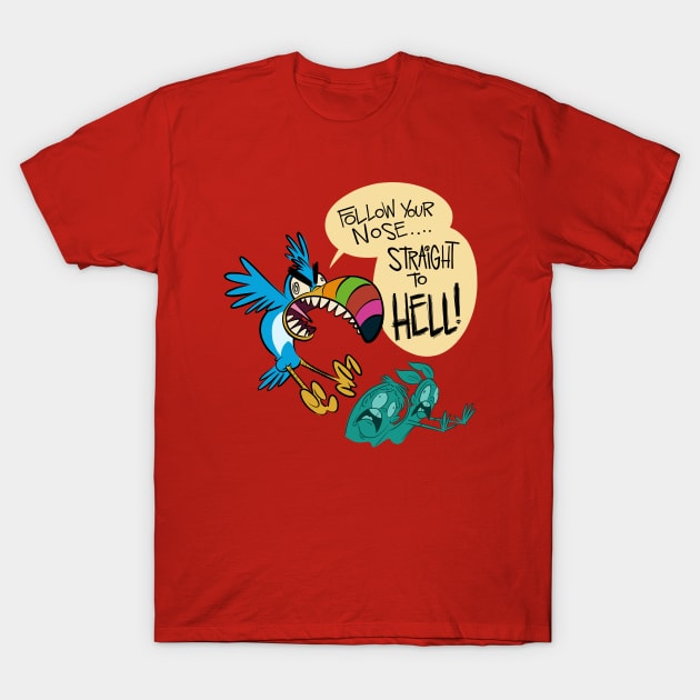 Cursed Tropical Bird Cereal Mascot T-Shirt by westinchurch